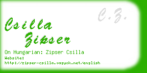 csilla zipser business card